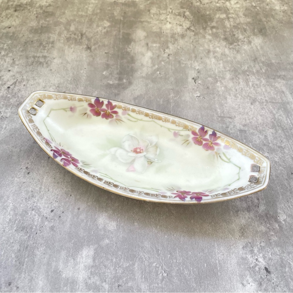 Antique Reinhold Schlegelmilch RS Germany Celery Relish Serving Dish c1920